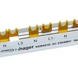 HAGER 3-pole phase rail for RCD/MCB 