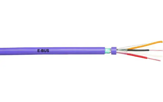 HELUKABEL KNX EIB bus cable YCYM Y(St)Y2x2x0.8 m Sold by the meter | purple