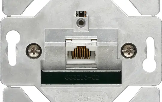 METZ CONNECT 130C371200-I Universal network outlet 1-fold, Cat. 6a
