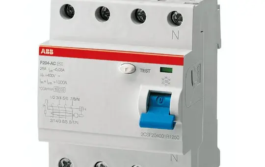 ABB F204A-63/0,03 Disjoncteur différentiel 4 pôles 30mA Type A 63 A