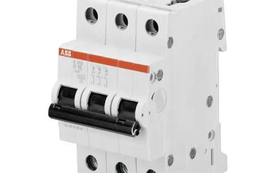 ABB S203-B6 Disjoncteur 3 pôles type B 6 A
