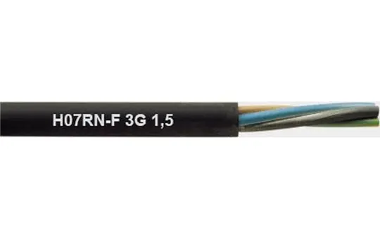 Rubber cable up to 750 V with PE H07RN-F3G1, 550 m reel Ring 50 m | 3G1,5 mm²