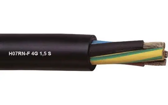 Rubber cable up to 750 V with PE H07RN-F4G1,5Ri.50 Ring 50 m | 4G1,5 mm²