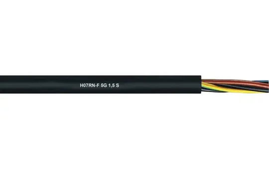 Rubber cable up to 750 V with PE H07RN-F5G1,5S Sold by the meter | 5G1,5 mm²