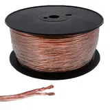Câble haut-parleur 1,5 mm² 2x1,5/0,205 50 m bobine transparent Bobine de 50 m | transparent | 2x1,5 mm²