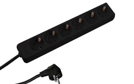 BACHMANN 381.141S Power Strip SELLY 6-fold | black | 1,50 m