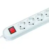 BACHMANN 381.244S Multiprise SELLY Interrupteur marche/arrêt à 6 positions | blanc | 1,50 m