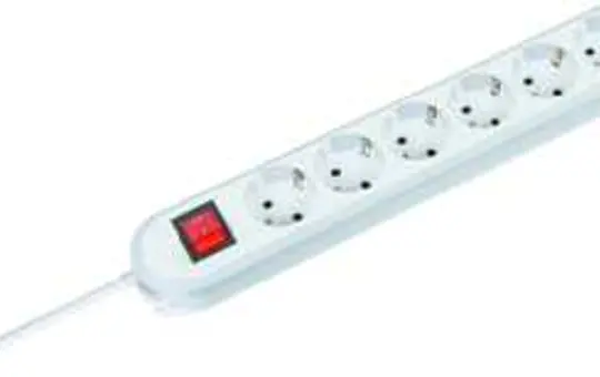 BACHMANN 381.244S SELLY power strip 6-way with on/off switch | white | 1,50 m