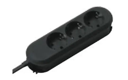 BACHMANN 387.171 Table Socket SMART 3-fold | black | 3,00 m