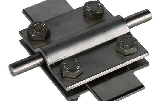 DEHN 318209 Cross piece without intermediate plate V4A round and flat conductors | 30 x 30 mm