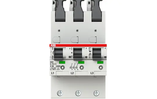 ABB S751/3-E50 Main Circuit Breaker Type E 50 A, bus bar
