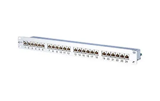 METZ CONNECT 130855C-E Patch Panel with Sockets 24-port, Cat. 6a