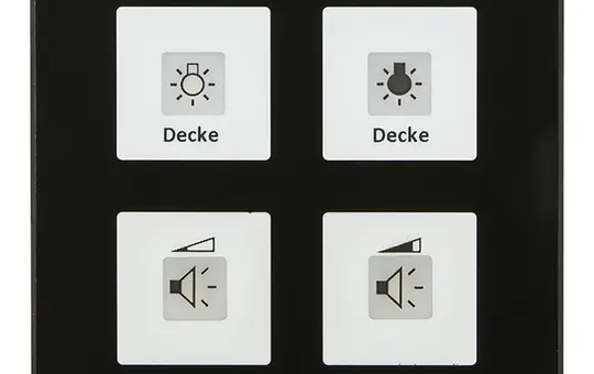 MDT RF-GTT4S.01 KNX RF glass push button 4-fold 4-fold | glass black