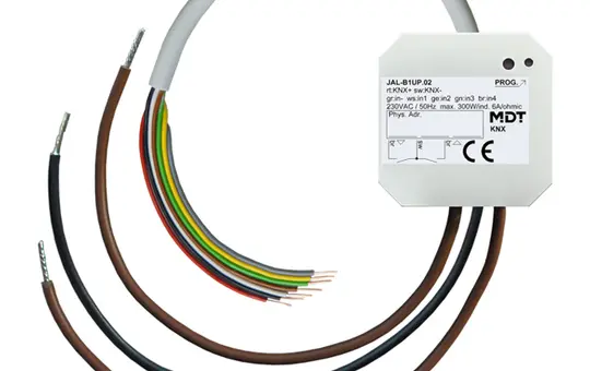 MDT JAL-B1UP.02 Actionneur volet roulant KNX encastré Entrée unique, 4 entrées binaires