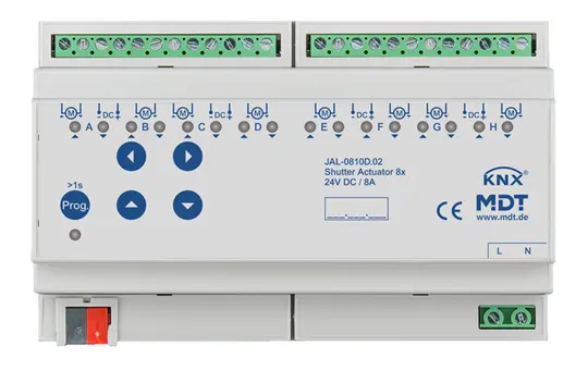 MDT JAL-0810D.02 KNX Blind Actuator 24 V DC 8-fold