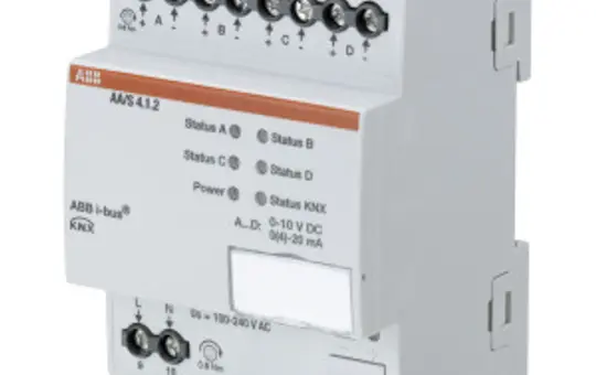 ABB AA/S4.1.2 KNX analogue actuator 4-fold, top hat rail