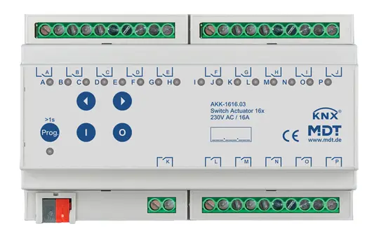 MDT AKK-1616.03 KNX Compact Switching Actuator 16x