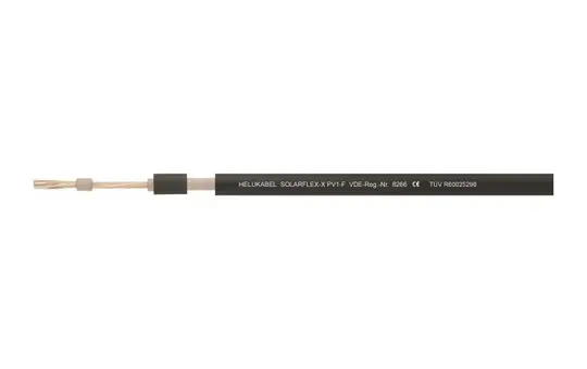 Solar cable H1Z2Z2-KswRi.100 Ring 100 m | black | 6 mm²