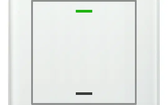 MDT BE-GTL1TW.01 KNX Glass Push Button II Light with Temperature Sensor 1-fold, neutral | glass white