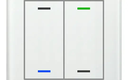 MDT BE-GTL2TW.01 KNX Glass Touch Panel II Light with Temperature Sensor 2-fold, neutral | glass white