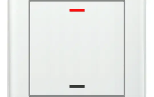 MDT BE-GTL10W.01 KNX Interrupteur tactile en verre II Light Célibataire, neutre | verre blanc