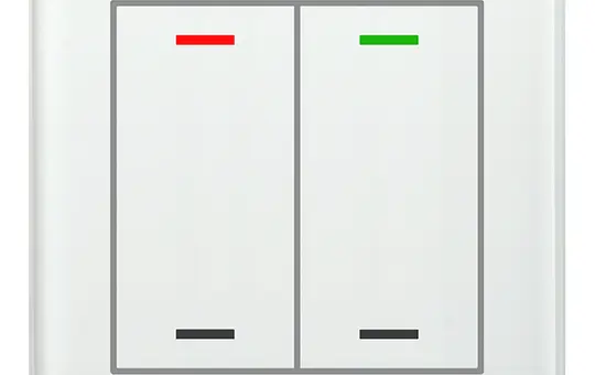 MDT BE-GTL20W.01 KNX Glass Touch Sensor II Light 2-fold, neutral | glass white