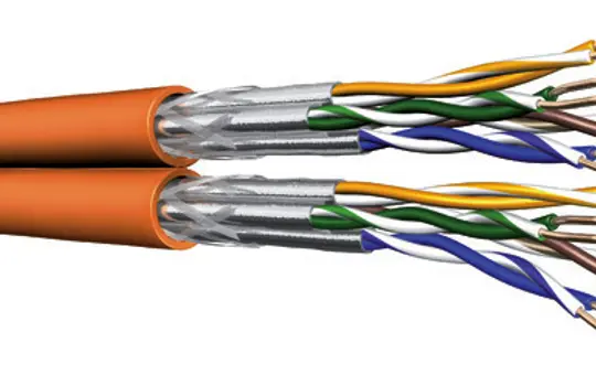 DRAKA 60042256Ri.50 Data Cable Cat. 7 HS (900 MHz) Duplex Ring 50 m | orange | 8x2x23 AWG