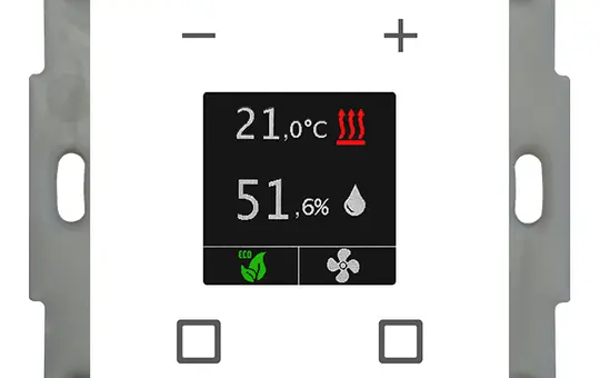 MDT SCN-RTR55S.01 Régulateur de température d'ambiance KNX Smart 55 régulateur de température ambiante | blanc pur brillant