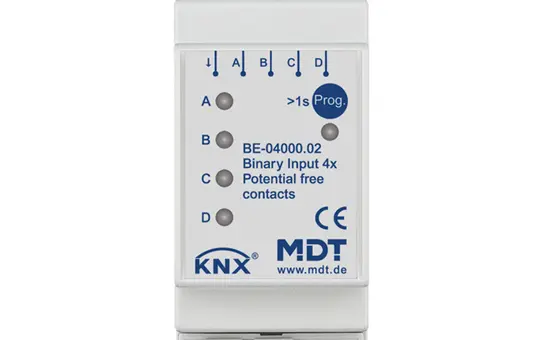 MDT BE-04000.02 KNX Potential-Free Binary Input 4-fold