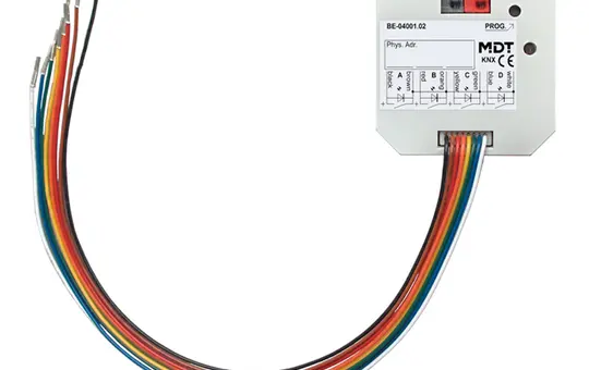 MDT BE-04001.02 KNX Push-button Interface Flush-mounted Potential-free 4-fold