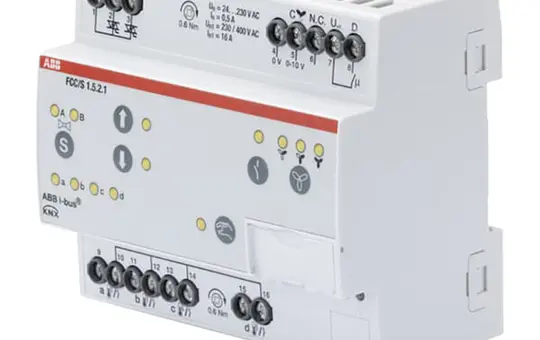 ABB FCC/S1.5.2.1 Actionneur KNX pour ventilo-convecteur Fonctionnement manuel bidirectionnel