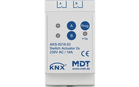 MDT AKS-0216.03 KNX Switching Actuator Standard 16 A 2-fold