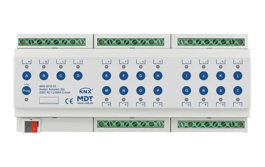 MDT AKS-2016.03 KNX switching actuator standard 16 A 20x