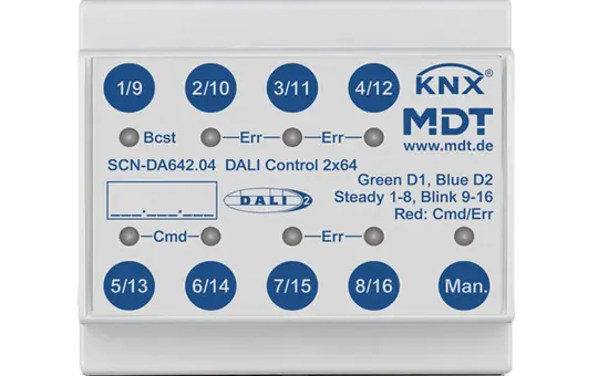 MDT SCN-DA642.04 Passerelle KNX-DALI 2 voies, standard