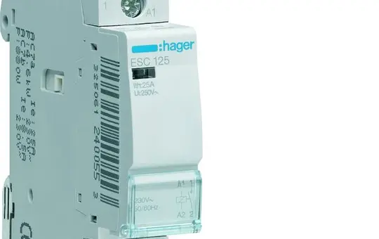 HAGER ESC125 Contacteur d'installation 1 contact normalement ouvert 25 A, 230 V