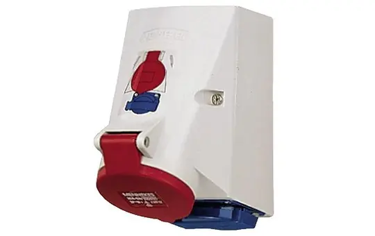 MENNEKES 1651 Boîtier mural double prise TwinCONTACT 32 A, 5 pôles, 400 V