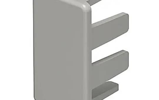 OBO BETTERMANN 6158714 End piece WDK stone gray | 15x30 mm