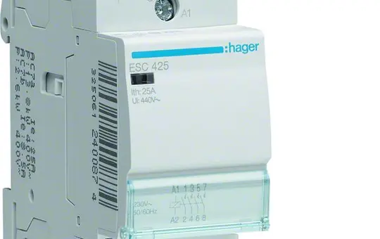 HAGER ESC425 Contacteur d'installation 4 contacts normalement fermés 25 A, 230 V