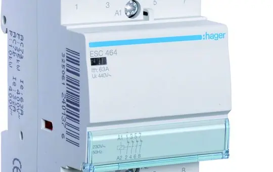 HAGER ESC464 Installation Contactor 4 Normally Open Contacts 63A, 230V