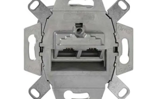 RUTENBECK 136104070 Network Socket 2-fold, Cat. 6a | metal