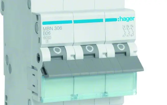HAGER MBN306 Circuit Breaker 3-pole Type B 6 A