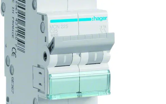 HAGER MCN225 Circuit Breaker 2-pole Type C 25 A