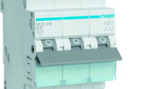 HAGER MCS316 Disjoncteur 3 pôles Type C QuickCon. 16 A
