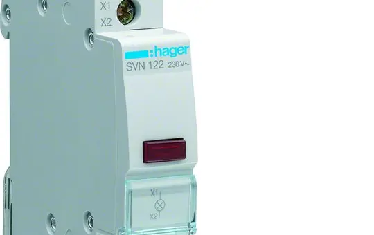 HAGER SVN122 LED indicator light 230 V AC 1-fold | red