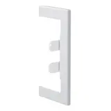 HAGER BR65130W9016 tehalit Dado trunking wall connection 80 mm, sheet steel | traffic white | 65x130 mm