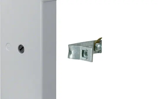HAGER L61447035 tehalit Duct End Plate 80 mm, die-cast zinc, for aluminum channels | light gray | 70x170 mm