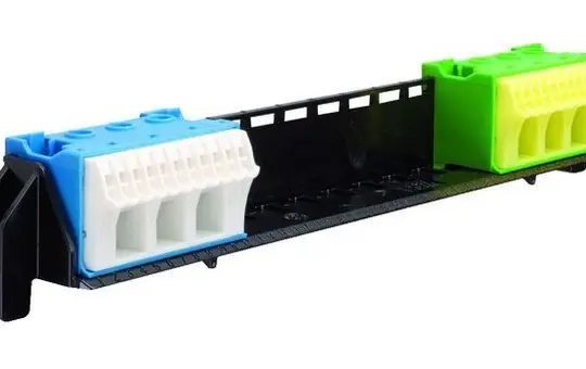 HAGER VZ461 Terminal carrier for small distribution boards, equipped 1 row
