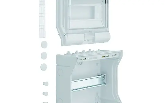 HAGER VE110D Surface-Mounted Small Distribution Board Vector with Terminal Duct 1 row, 10 HP