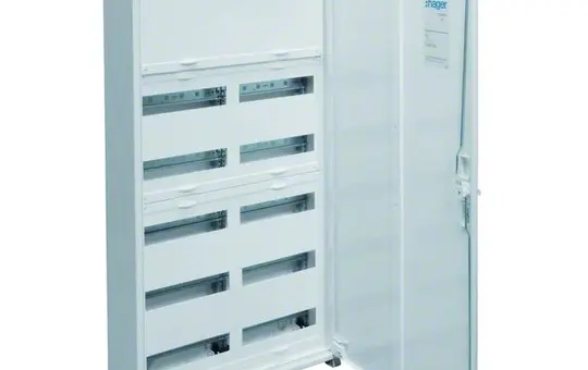 HAGER FWB72N Coffret de distribution IP44 avec couvercle fermé 2 champs | 1100 mm