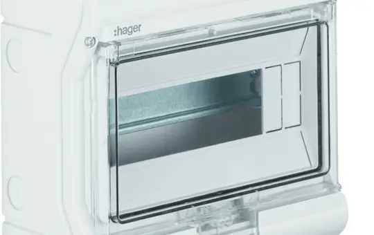 HAGER VE110PN Coffret de distribution encastré Vector UV-stable Rangée simple, 10 TE